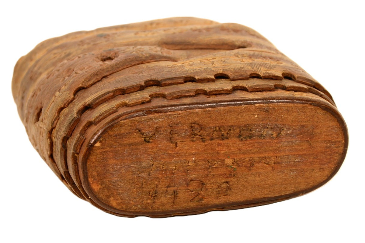 Norway or Lapland Wood and Birch bark container