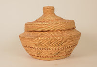 Makah or Nootka, Large Lidded Basket