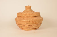 Makah or Nootka, Large Lidded Basket