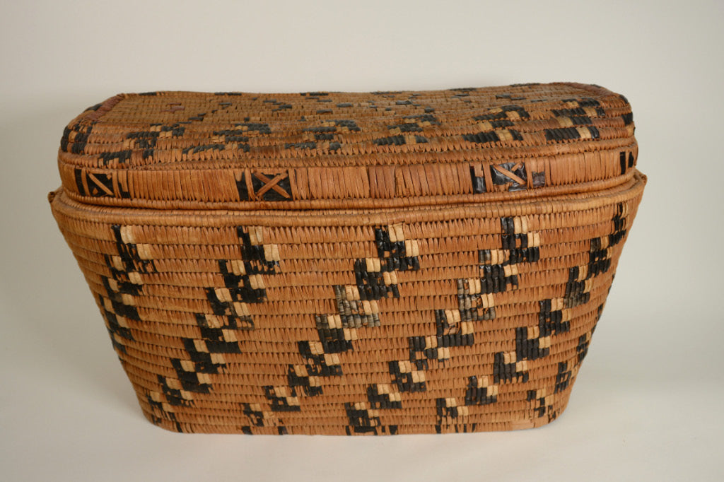 Large lidded oval Basket, Thompson River, BC