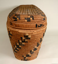 Large lidded oval Basket, Thompson River, BC
