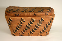 Large lidded oval Basket, Thompson River, BC