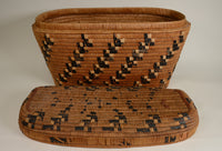 Large lidded oval Basket, Thompson River, BC