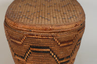 Large lidded oval Basket, Thompson River, BC