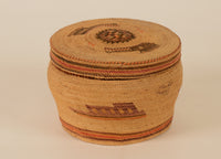 Makah round trinket basket