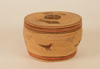 Makah round trinket basket