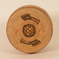 Makah round trinket basket