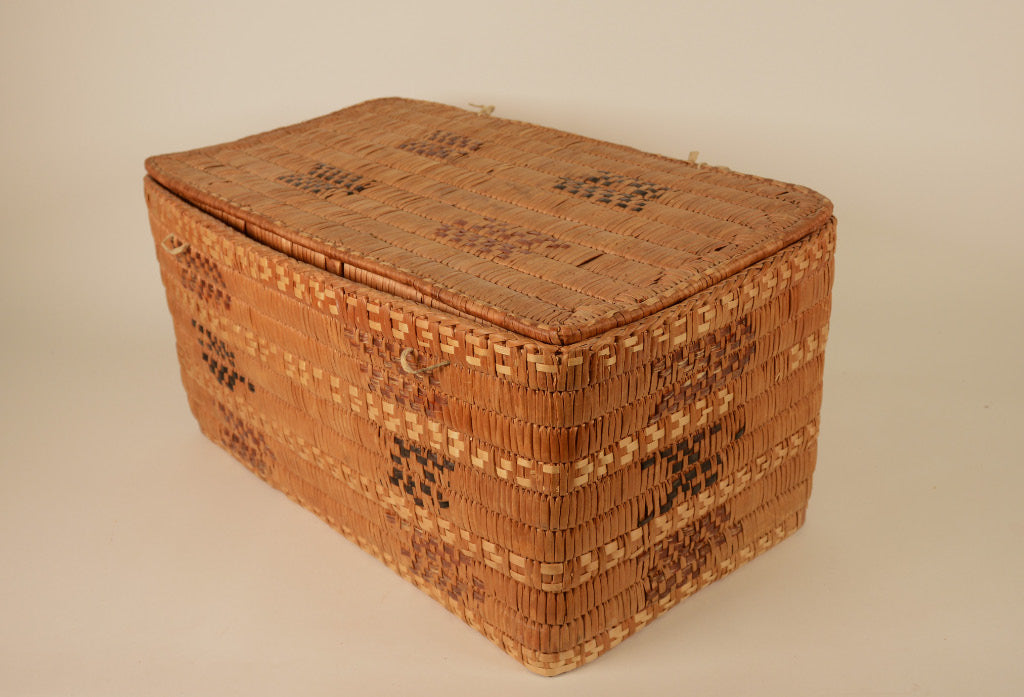 Thompson River Salish Lidded Rectangular Storage Basket