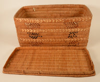 Thompson River Salish Lidded Rectangular Storage Basket