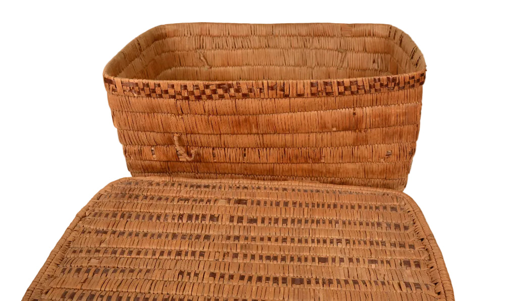 Large Lidded Thompson River Salish Storage Basket