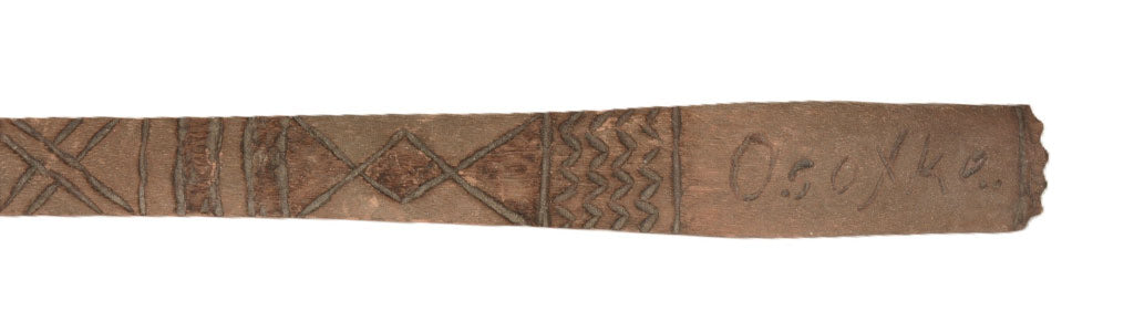Creek Wooden Spoon inscribed "Oct 17 Okwulgee Creek Nation I.T. -1903 Tola Hatche"