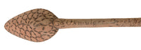 Creek Wooden Spoon inscribed "Oct 17 Okwulgee Creek Nation I.T. -1903 Tola Hatche"
