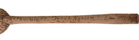Creek Wooden Spoon inscribed "Oct 17 Okwulgee Creek Nation I.T. -1903 Tola Hatche"