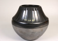 San Ildefonso Black on Black Gunmetal Pottery by Maria and Santana Martinez