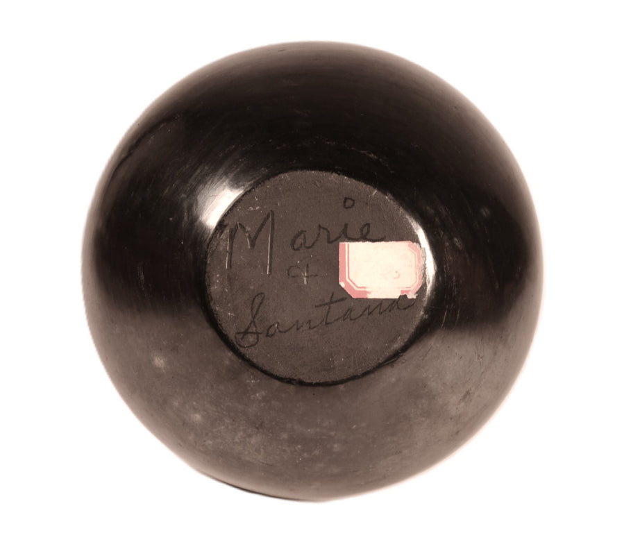 San Ildefonso Pueblo Black on Black Jar By Marie & Santana Martinez