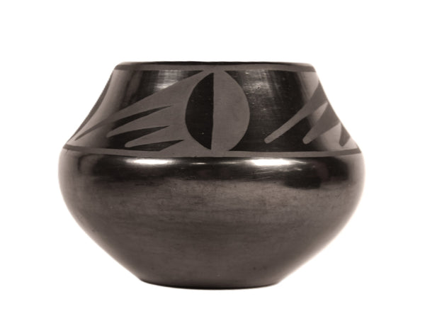 San Ildefonso Pueblo Black on Black Jar By Marie & Santana Martinez