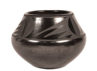 San Ildefonso Pueblo Black on Black Jar By Marie & Santana Martinez
