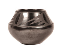 San Ildefonso Pueblo Black on Black Jar By Marie & Santana Martinez