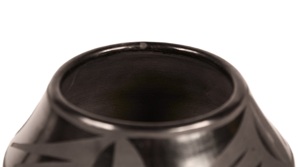 San Ildefonso Pueblo Black on Black Jar By Marie & Santana Martinez