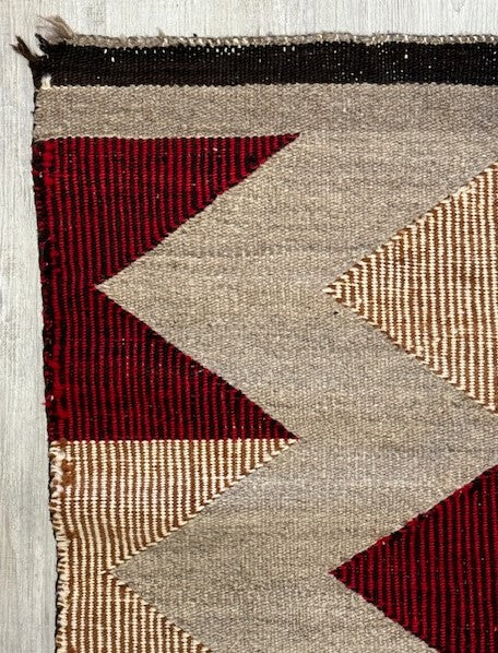 Navajo Rug with Raised Outline, New Lands