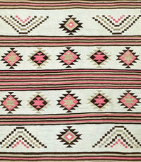 Antique Navajo Banded Classic Revival Blanket / Rug