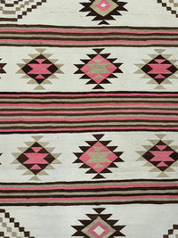 Antique Navajo Banded Classic Revival Blanket / Rug