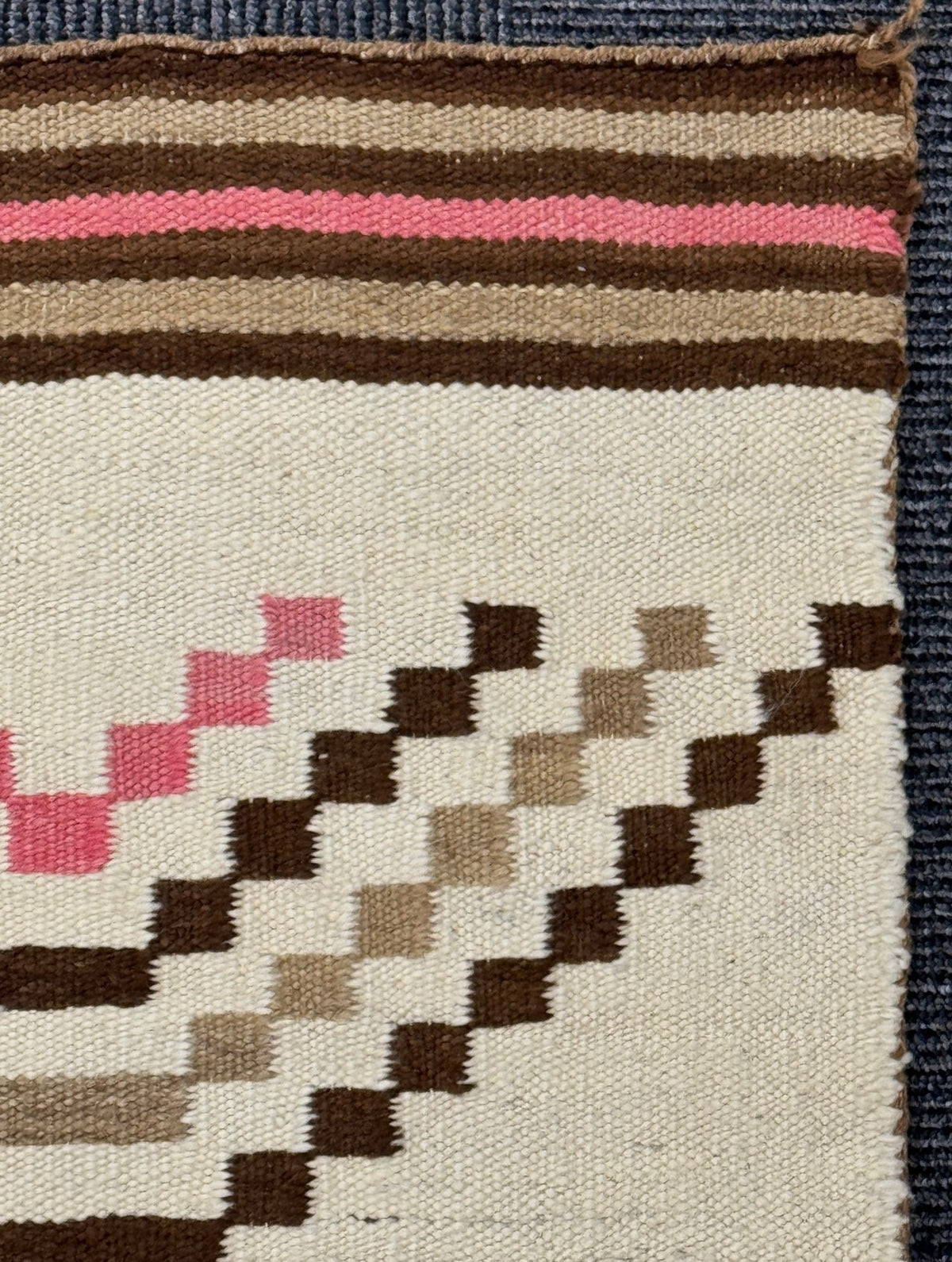 Antique Navajo Banded Classic Revival Blanket / Rug