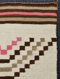 Antique Navajo Banded Classic Revival Blanket / Rug