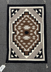 Fine Navajo Two Gray Hills Rug by Regina Charley