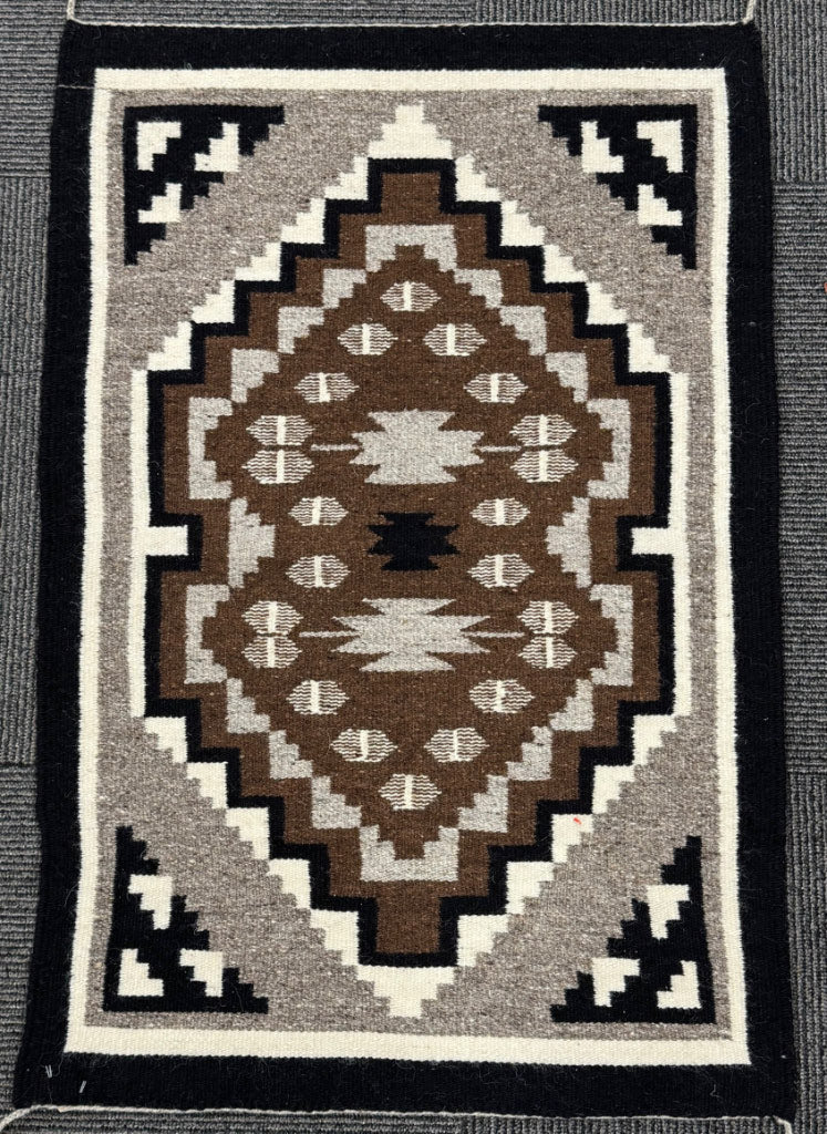 Fine Navajo Two Gray Hills Rug by Regina Charley