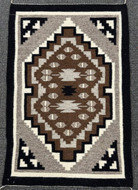 Fine Navajo Two Gray Hills Rug by Regina Charley