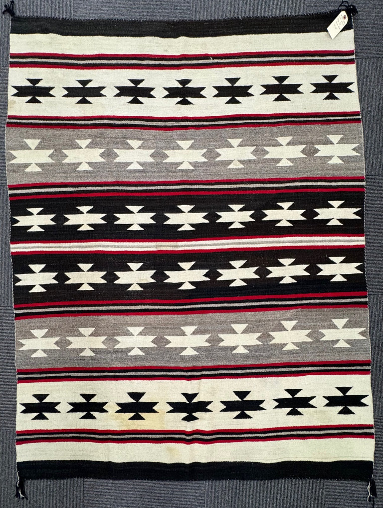 Navajo Rug, Banded Blanket Revival, Chinle, AZ