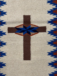 Mexican Southwest Area Rug with Cross