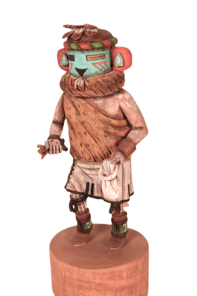 Hopi Pueblo A-Ha Chief of Second Mesa Kachina Doll By Raynard Nasingoetewa