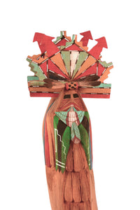 Hopi Pueblo Shaliko Taka and Shaliko Mana Double Kachina Doll By John Piestewo