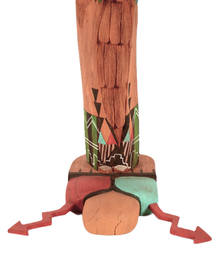 Hopi Pueblo Shaliko Taka and Shaliko Mana Double Kachina Doll By John Piestewo