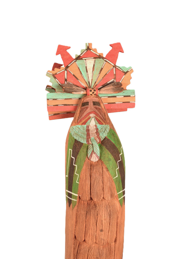 Hopi Pueblo Shaliko Taka and Shaliko Mana Double Kachina Doll By John Piestewo