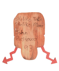 Hopi Pueblo Shaliko Taka and Shaliko Mana Double Kachina Doll By John Piestewo