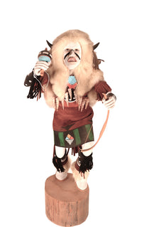 Hopi Pueblo White Buffalo Dancer Kachina Doll By A.L. Sahmie