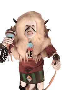 Hopi Pueblo White Buffalo Dancer Kachina Doll By A.L. Sahmie
