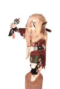 Hopi Pueblo White Buffalo Dancer Kachina Doll By A.L. Sahmie