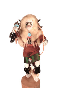Hopi Pueblo White Buffalo Dancer Kachina Doll By A.L. Sahmie