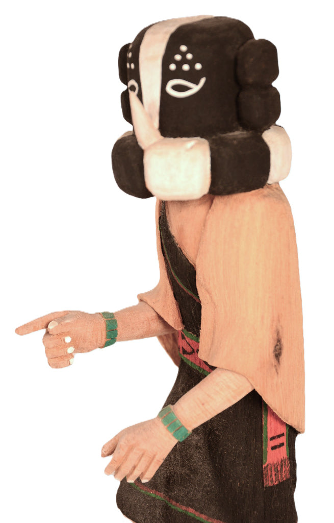 Hopi Pueblo Kokopelli Mana Kachina Doll By Stewart Lanza
