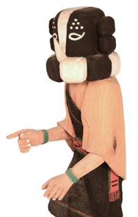 Hopi Pueblo Kokopelli Mana Kachina Doll By Stewart Lanza