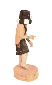 Hopi Pueblo Kokopelli Mana Kachina Doll By Stewart Lanza
