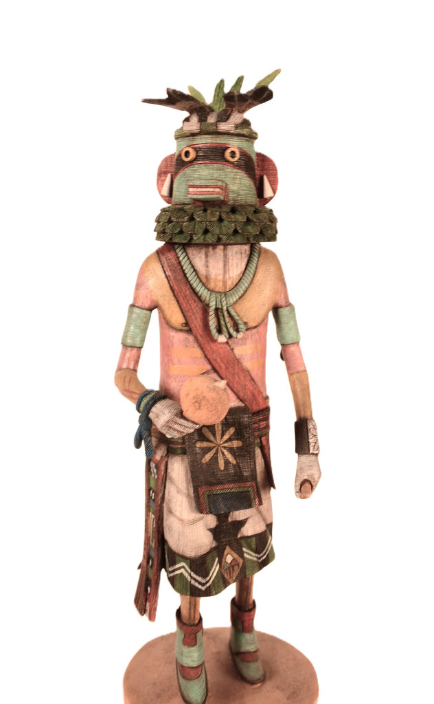 Hopi Pueblo Tewa Hochani Chief Kachina Doll By Sandra Suhu