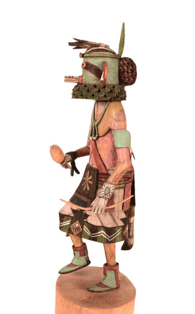 Hopi Pueblo Tewa Hochani Chief Kachina Doll By Sandra Suhu