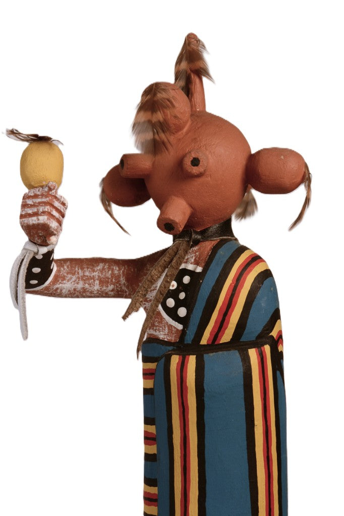 Hopi Pueblo Toson Koyemsi Mudhead Kachina Doll By Vaughn Yazzie