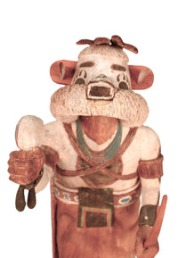 Vintage Large Hopi Pueblo White Bear Kachina Doll By Master Carver Alvin Navasie