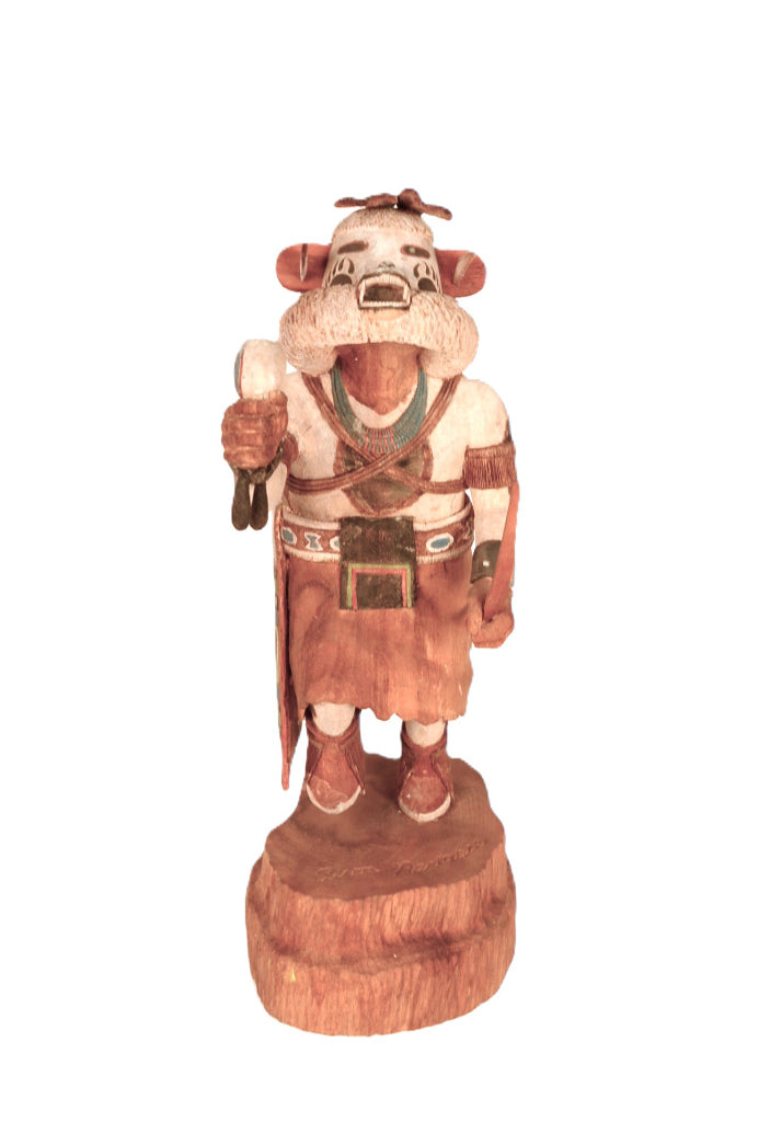 Vintage Large Hopi Pueblo White Bear Kachina Doll By Master Carver Alvin Navasie
